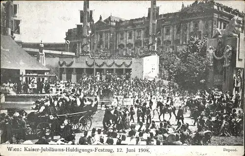 Wien Oesterreich Kaiser Jubilaeums Huldigungs Festzug 12. Juni 1908