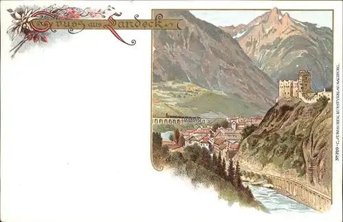 Landeck Tirol Viaduct Eisenahn Burg