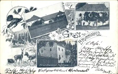 Brunnwald Vorderweissenbach Gasthaus Rehe Jagdhaus