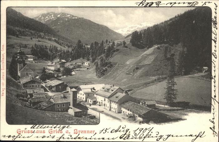 Gries Brenner Panorama Kat. Gries am Brenner Nr. wx54821 oldthing