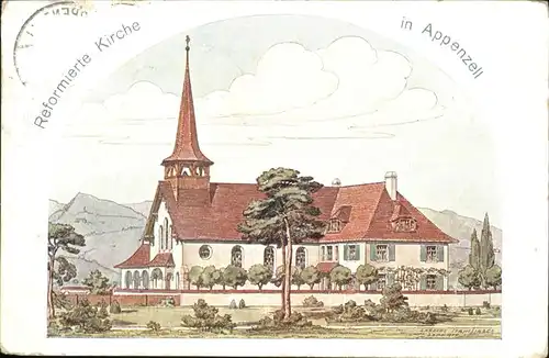Appenzell AR Reformierte Kirche Kat. Appenzell