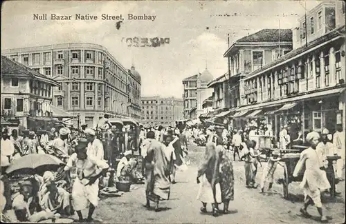 Bombay Mumbai Null Bazar 
Native Street / Bombay /