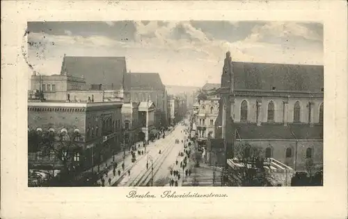 wx56757 Breslau Niederschlesien Schweidnitzerstrasse Kategorie. Wroclaw Alte Ansichtskarten