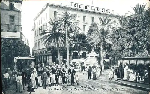 Alger Algerien Marche aux Fleurs Rue Bab-el-Oued / Algier Algerien /