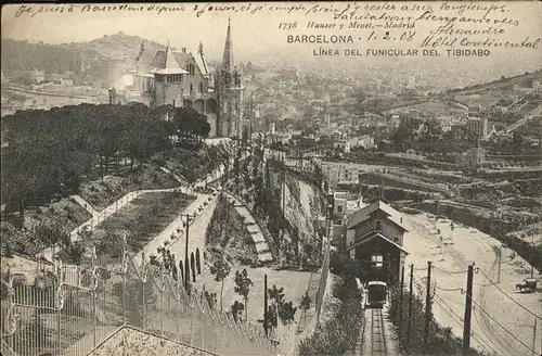 Barcelona Linea del Funicular del Tibidabo Kat. Barcelona