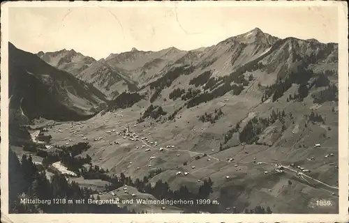 Mittelberg Kleinwalsertal Bergunttal Walmendingerhorn