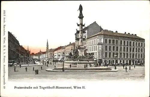 Wien Praterstrasse Tegetthoff Monument Kat. Wien