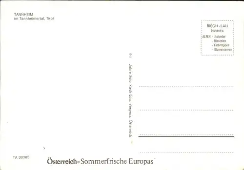 Tannheim Tirol  Kat. Tannheim