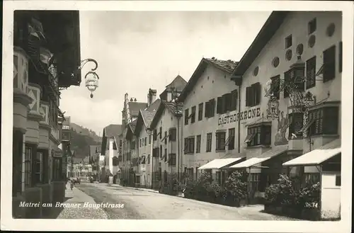 Matrei Brenner Hauptstrasse Gasthof Krone Kat. Matrei am Brenner