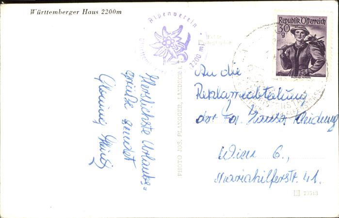 Zams Wuerttemberger Huette Zams Tiroler Oberland Nr Wz03769