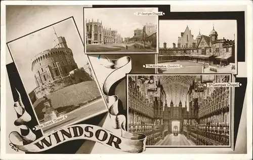 wz05660 Windsor Castle St. Georges Chapel Kategorie. United Kingdom Alte Ansichtskarten