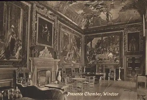wz05666 Windsor Castle Presence Chamber Kategorie. United Kingdom Alte Ansichtskarten