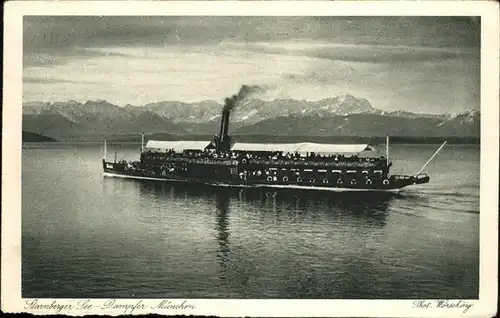 Dampfer Binnenschifffahrt Muenchen Starnbergersee Kat. Schiffe