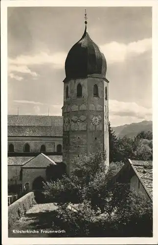 wz14952 Frauenwoerth Chiemsee Klosterkirche Kategorie. Chiemsee Alte Ansichtskarten