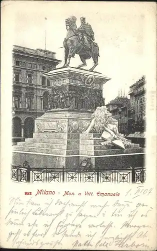 Milano Lombardia Monumento Vittorio Kat. Milano