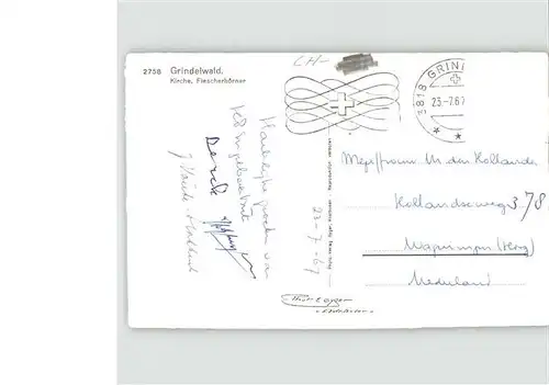 wz18290 Grindelwald Kirche
Fiescherhoerner Kategorie. Grindelwald Alte Ansichtskarten