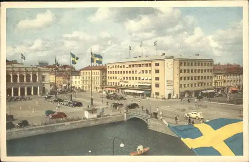 Goeteborg Gustav Adolfs torg Bruecke Kat. 