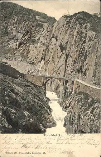 Schoellenen Teufelsbruecke Kat. Goeschenen