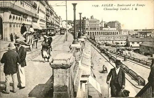 Alger Algerien Boulevard et Rampe Chasseloup Laubat Strassenbahn / Algier Algerien /