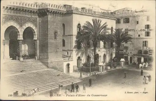 Alger Algerien Palais Hiver Gouverneur Pferd Hotel Colonie / Algier Algerien /
