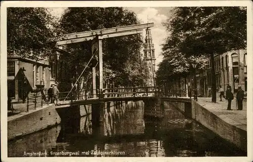 Amsterdam Groenburgwal Zujdenkerktoren Kat. Amsterdam