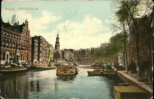 Amsterdam Singel Schiff Kat. Amsterdam