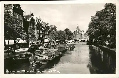 Amsterdam Kloveniersburgwal met Waag Kat. Amsterdam
