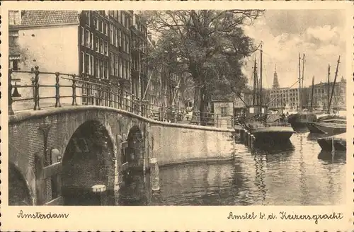 Amsterdam Amstel Keizersgracht Schiff Kat. Amsterdam