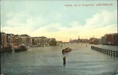 Amsterdam Amstel Hoogesluis Schiff Kat. Amsterdam