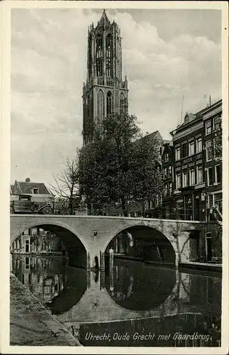 Utrecht Oude Gracht met Gaardbrug Kat. Utrecht