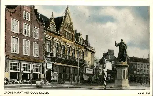 Haarlem Grote Markt Met Oude Gevels Kat. Haarlem