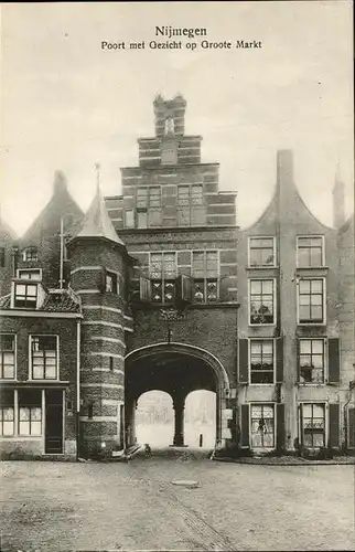 Nijmegen Poort Gezicht Groote Markt Kat. Nijmegen