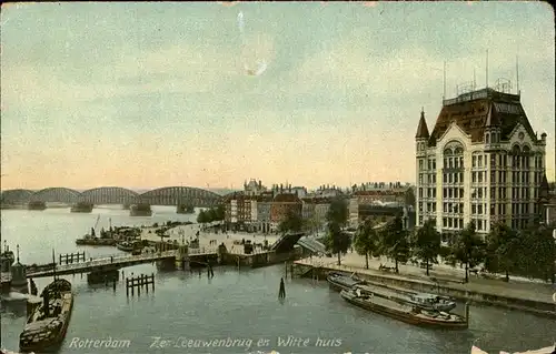 Rotterdam Zer Leenwenburg Witte Huis Schiff Bruecke Kat. Rotterdam