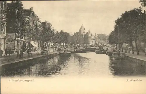 Amsterdam Kloveniersburgwal Schiff Kat. Amsterdam