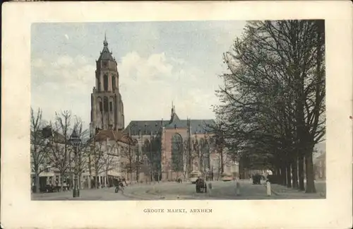 Arnhem Groote Markt Strassenbahn Kat. Arnhem