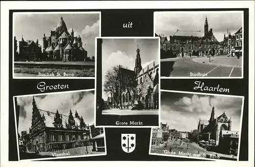 Haarlem Stadhuis Grote Markt Basiliek St Bavo  Kat. Haarlem