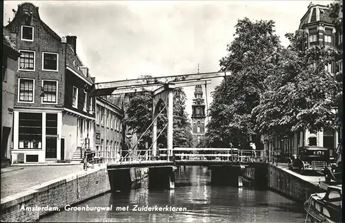 Amsterdam Groenburgwal Zuiderkerktoren Kat. Amsterdam