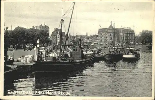 Amsterdam Prins Hendrikkade Schiff Kat. Amsterdam