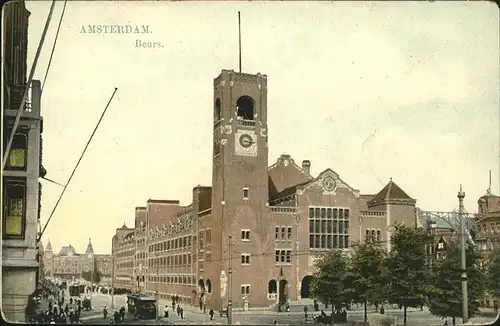 Amsterdam Beurs Strassenbahn Kat. Amsterdam