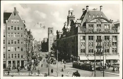 Amsterdam Damrak Beurs Strassenbahn  Kat. Amsterdam