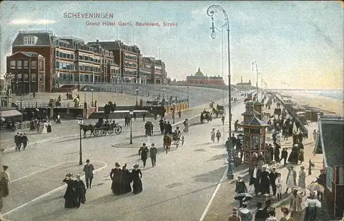 Scheveningen Grand Hotel Garni Boulevard Strand Kutsche  Kat. Scheveningen