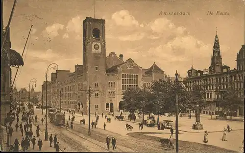 Amsterdam Beurs Strassenbahn Kat. Amsterdam