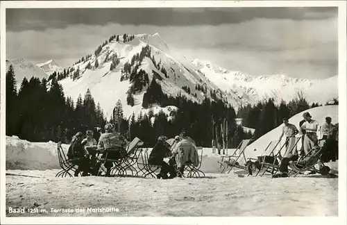 Baad Kleinwalsertal Terrasse der Norishuette 