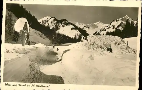 Baad Kleinwalsertal Winter Weg