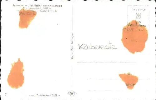 wz28592 Hirschegg Kleinwalsertal Vorarlberg Ferienheim Schloessle Kategorie. Mittelberg Alte Ansichtskarten