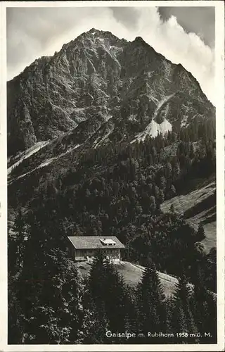 Kleinwalsertal Wirtschaft Gaisalpe Rubihorn