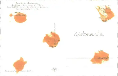 wz28777 Hirschegg Kleinwalsertal Vorarlberg Sportheim Schoenegg Kategorie. Mittelberg Alte Ansichtskarten
