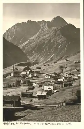 wz28798 Hirschegg Kleinwalsertal Vorarlberg Panorama Kategorie. Mittelberg Alte Ansichtskarten