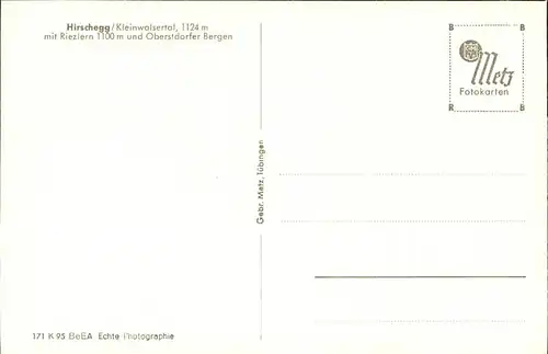 wz28814 Hirschegg Kleinwalsertal Vorarlberg Riezlern Oberstdorfer Berge Kategorie. Mittelberg Alte Ansichtskarten