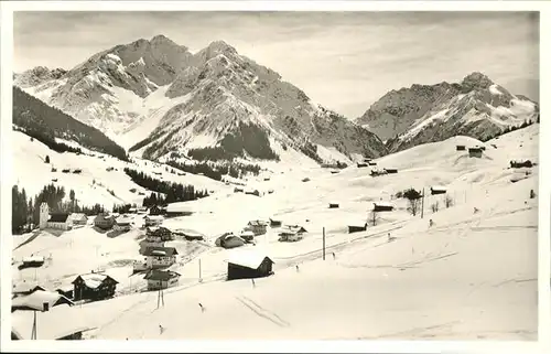wz28815 Hirschegg Kleinwalsertal Vorarlberg Widderstein Baerenkopf Kategorie. Mittelberg Alte Ansichtskarten